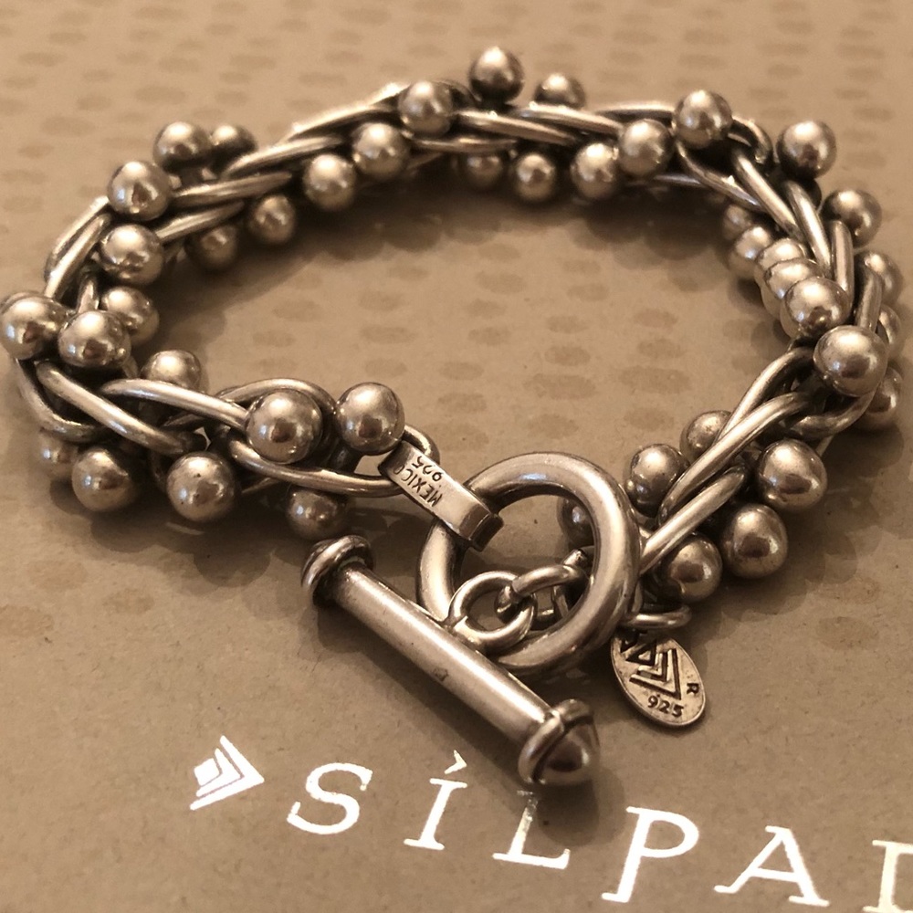 Iconic Silpada Sterling Silver DNA Toggle Clasp Bracelet B0523 - Picture 7 of 14